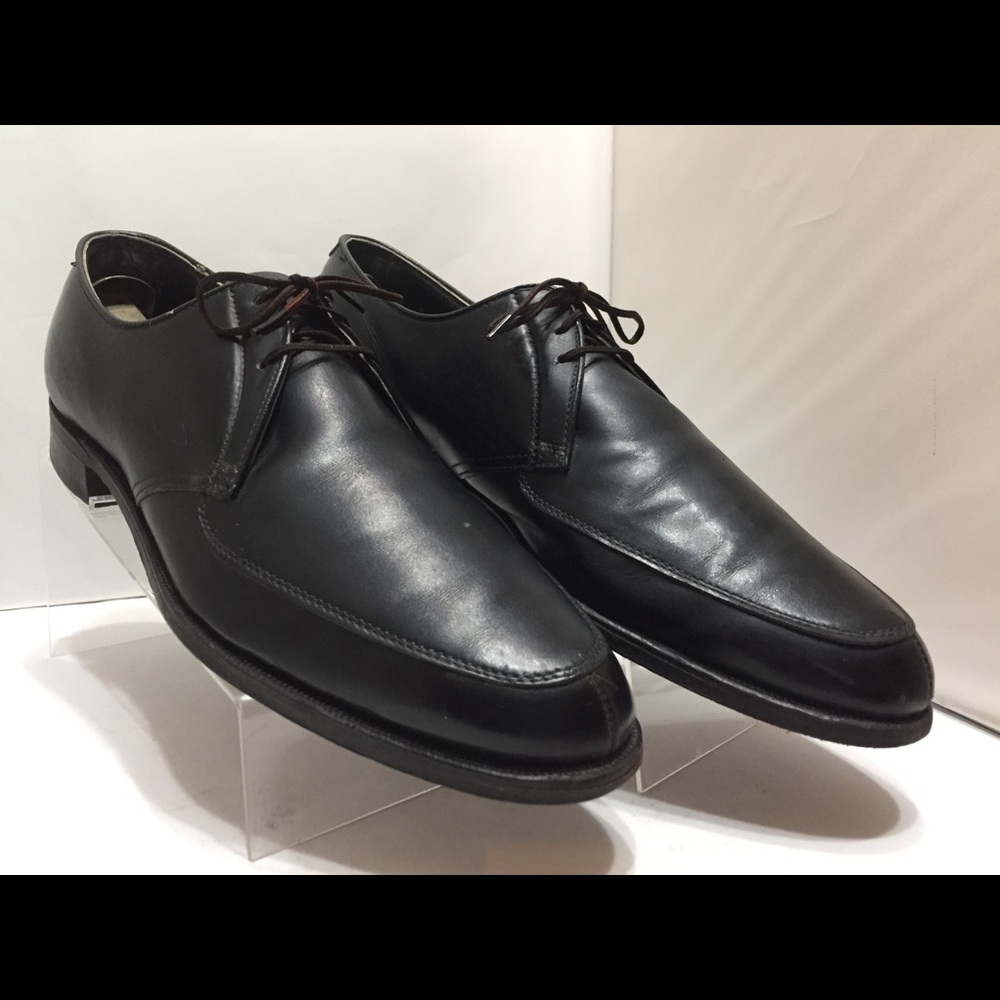 VINTAGE Knapp Brown Leather Oxfords Sz 11B NARROW